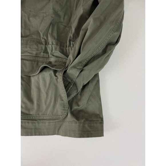 L.L. BEAN Women's Army Green Utility Anorak Jacket Sz L-Petite - Picture 5 of 8